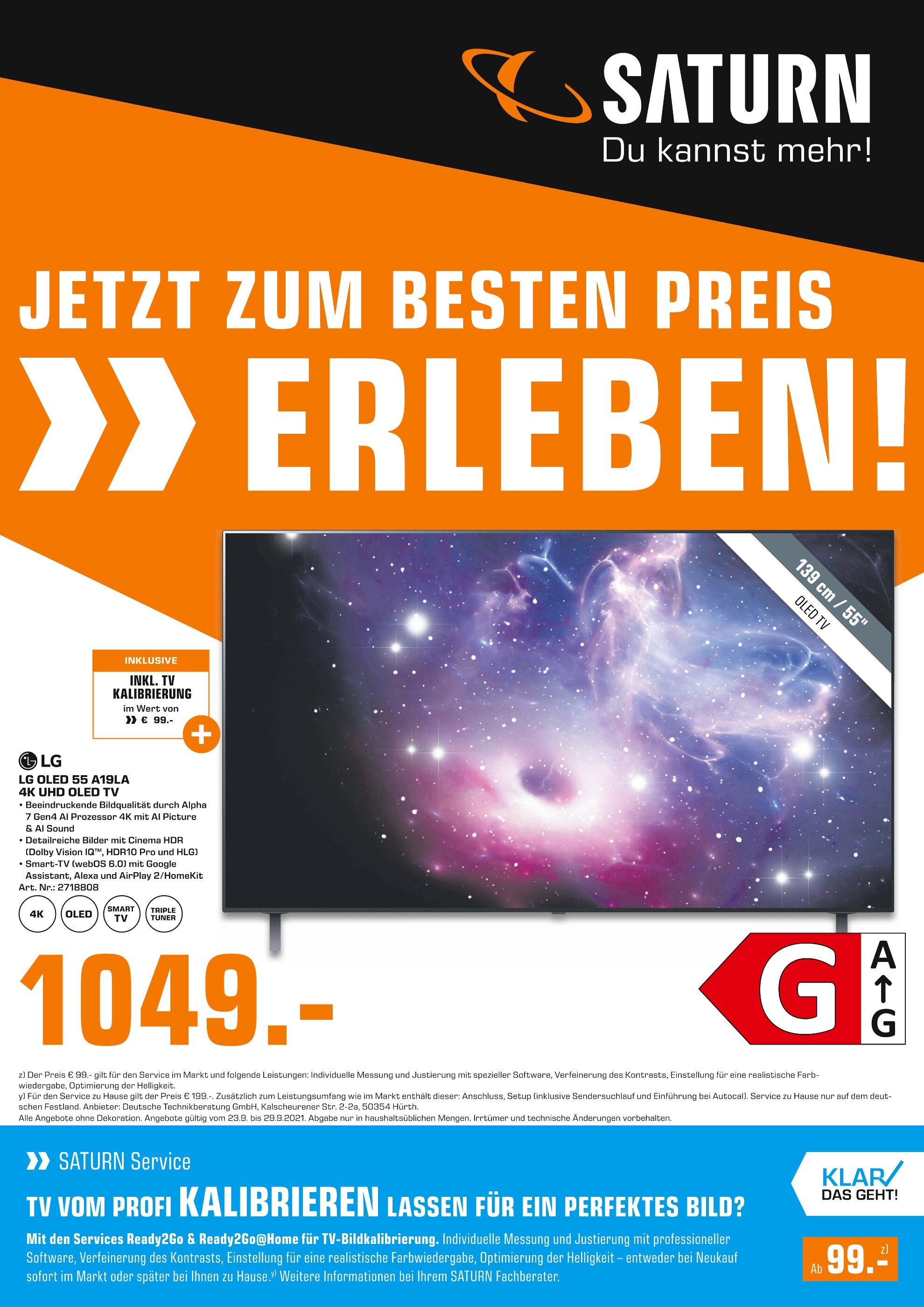 Saturn Prospekt für Saarbrücken mit 7 Seiten Saturn Prospekt für Saarbrücken: "JETZT ZUM BESTEN PREIS ERLEBEN!", 7 Seiten, 23.09.2021 - 29.09.2021
