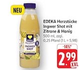 Herzstücke Ingwer Shot mit Zitrone & Honig bei EDEKA im Prospekt "" für 2,99 €