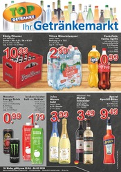 Aktueller TOP Getränke Getränkemarkt Prospekt in Harsewinkel und Umgebung, "Aktuelle Angebote" mit 4 Seiten, 29.04.2024 - 04.05.2024