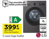 Lave-linge hublot - LG - But à Couëron Lave-linge hublot - LG en promo chez But Couëron à 399,99 €