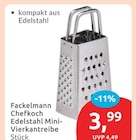 Chefkoch Edelstahl Mini-Vierkantreibe von Fackelmann im aktuellen budni Prospekt