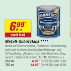 Metall-Schutzlack im toom Baumarkt Prospekt Metall-Schutzlack von Hammerite im aktuellen toom Baumarkt Prospekt für 6,99 €