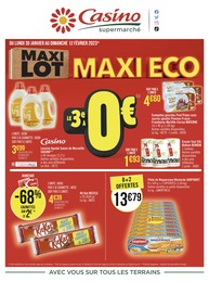 Prospectus Casino Supermarchés à Épinal, "Maxi lot, maxi éco", 20 pages, 30/01/2023 - 12/02/2023