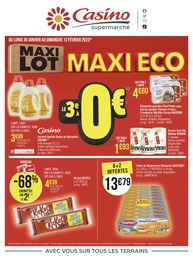 Catalogue Casino Supermarchés à Épinal, avec 20 pages Prospectus Casino Supermarchés à Épinal, "Maxi lot, maxi éco", 20 pages, 30/01/2023 - 12/02/2023