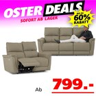 Antonio 3-Sitzer oder 2-Sitzer Sofa bei Seats and Sofas im Mülheim Prospekt für 799,00 €