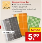 Geschirrtücher von DEKOR für 5,99 € bei Netto Marken-Discount im Angebot Geschirrtücher von DEKOR im aktuellen Netto Marken-Discount Prospekt
