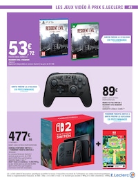 Offre Nintendo Switch dans le catalogue E.Leclerc du moment à la page 43