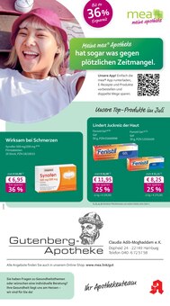 Aktueller mea - meine apotheke Prospekt "Unsere Juli-Angebote" für Hamburg Aktueller mea - meine apotheke Prospekt für Hamburg mit Seiten