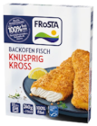 BACKOFEN FISCH KNUSPRIG-KROSS ODER SCHLEMMERFILET BROKKOLI MANDEL Angebote von Frosta bei REWE Köln für 2,59 €