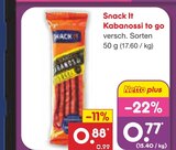 Kabanossi to go im Netto Marken-Discount Prospekt Kabanossi to go von Snack It im aktuellen Netto Marken-Discount Prospekt für 0,77 €