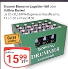Lagerbier Hell Angebote von Brauerie Drummer bei GLOBUS Erlangen für 15,99 €