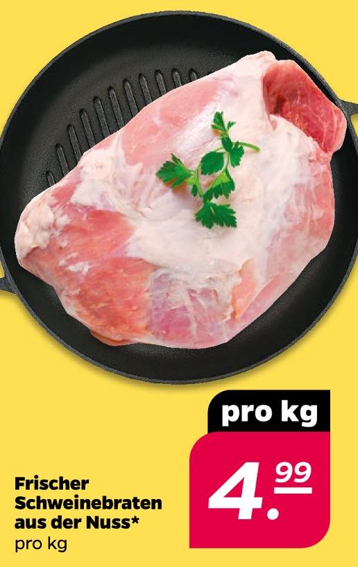 Frischer Schweinebraten aus der Nuss