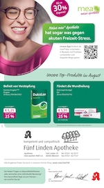 Aktueller mea - meine apotheke Apotheken Prospekt in Mittelbiberach und Umgebung, "Unsere August-Angebote" mit 4 Seiten, 01.08.2025 - 31.08.2025