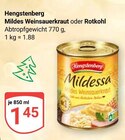 Mildes Weinsauerkraut Angebote von Hengstenberg bei GLOBUS Erlangen für 1,45 €