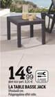 LA TABLE BASSE JACK en promo chez Centrakor Villeurbanne à 14,99 €