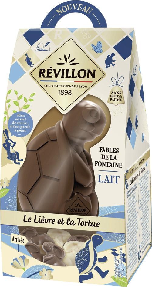 Moulage chocolat au lait Le Lièvre et la Tortue Fables de la Fontaine