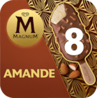 BÂTONNETS GLACÉS VANILLE CHOCOLAT AMANDE MAGNUM - MAGNUM à 5,49 € dans le catalogue Auchan Supermarché