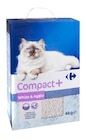 Litière agglomérante blanche Compact+ - CARREFOUR - Carrefour Litière agglomérante blanche Compact+ - CARREFOUR à 4,79 € dans le catalogue Carrefour
