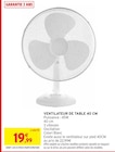 Ventilateur de table 40 cm en promo chez Intermarché Ventilateur de table 40 cm dans le catalogue Intermarché