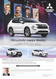 Mitsubishi Prospekt für Taunusstein mit 1 Seite Mitsubishi Prospekt für Taunusstein: "Mitsubishi Happy Weeks", 1 Seite, 15.09.2025 - 13.10.2025