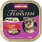 animonda Vom Feinsten Mini Junior mit Pute, Kalb + Apfel 100 g im Angebot bei Zookauf in Dormagen animonda Vom Feinsten Mini Junior mit Pute, Kalb + Apfel 100 g Angebote von Vom Feinsten bei Zookauf Dormagen für 0,59 €