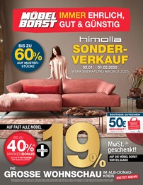 Möbel Borst Prospekt für Zwiefalten mit 22 Seiten Möbel Borst Prospekt "SONDERVERKAUF!" für Zwiefalten, 22 Seiten, 02.01.2025 - 14.01.2025