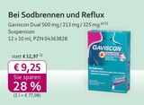 Dual 500 mg / 213 mg / 325 mg Suspension von Gaviscon im aktuellen mea - meine apotheke Prospekt für 9,25 €