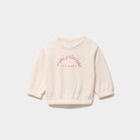 Sweat col rond manches longues creme bébé fille en promo chez La Halle Sweat col rond manches longues creme bébé fille dans le catalogue La Halle