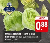 EDEKA Waldshut-Tiengen - Eisbergsalat Angebot im Prospekt Eisbergsalat bei EDEKA im Waldshut-Tiengen Prospekt für 0,88 €