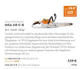 STIHL Nossen - Akku-Motorsäge MSA 60 C-B Angebot im Prospekt Akku-Motorsäge MSA 60 C-B bei STIHL im Nossen Prospekt für 199,00 €