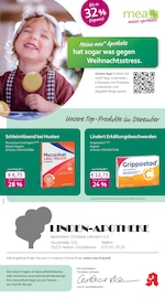 mea - meine apotheke Apotheken Prospekt der aktuellen Woche mit 4 Seiten, gültig von 01.12.2025 bis 31.12.2025, in Friolzheim und Umgebung Aktueller mea - meine apotheke Apotheken Prospekt in Friolzheim und Umgebung, "Unsere Dezember-Angebote" mit 4 Seiten, 01.12.2025 - 31.12.2025