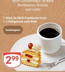 Frankfurter Kranz + Heißgetränk nach Wahl Angebote von Globus bei GLOBUS Gotha für 2,99 €