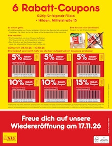 Netto Marken-Discount Hilden Prospekt der aktuellen Woche, gültig von 05.10.2026 bis 10.10.2026 Aktueller Netto Marken-Discount Hilden Prospekt "6 Rabatt-Coupons" mit 2 Seiten