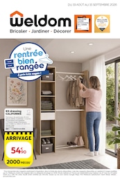 Catalogue Bricolage Weldom en cours à Naucelles et alentours, Une rentrée bien rangée, 8 pages, 19/08/2026 - 15/09/2026