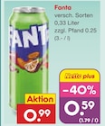 versch. Sorten im Angebot bei Netto Marken-Discount in Westerstede versch. Sorten Angebote von Fanta bei Netto Marken-Discount Westerstede für 0,59 €