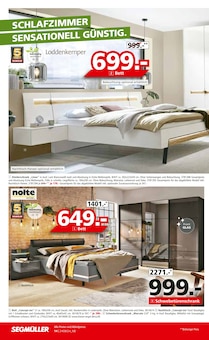 Schlafzimmer Angebot im aktuellen Segmüller Prospekt auf Seite 22