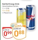 Energy-Drink im Angebot bei GLOBUS in Trier Energy-Drink Angebote von Red Bull bei GLOBUS Trier für 0,88 €