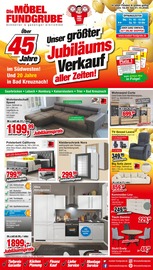 Aktueller Die Möbelfundgrube Prospekt mit Fernseher, "Unser größter Jubiläums Verkauf aller Zeiten!", Seite 1