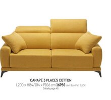 Monsieur Meuble Vélizy-Villacoublay - Canapé 3 places cotton Promo Canapé 3 places cotton dans le catalogue Monsieur Meuble "Monsieur aime la qualité" à Vélizy-Villacoublay
