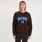 Sweat oversize logo NAF NAF brodé marron foncé femme - La Halle à Argenteuil Sweat oversize logo NAF NAF brodé marron foncé femme en promo chez La Halle Argenteuil à 18,19 €