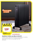 Radiateur mobile noir MILLO 2000 W - Thomson dans le catalogue Weldom