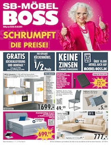 SB Möbel Boss Prospekt SCHRUMPFT DIE PREISE! mit  Seiten in Regensburg und Umgebung