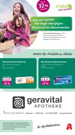 mea - meine apotheke Apotheken Prospekt der aktuellen Woche mit 4 Seiten, gültig von 01.10.2025 bis 31.10.2025, in Gera und Umgebung Aktueller mea - meine apotheke Apotheken Prospekt in Gera und Umgebung, "Unsere Oktober-Angebote" mit 4 Seiten, 01.10.2025 - 31.10.2025