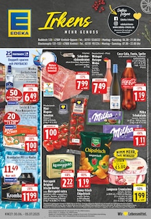 EDEKA Prospekt der Woche "Aktuelle Angebote" Seite 1, 30.06.2025 bis 05.07.2025 für Krefeld Aktueller EDEKA Prospekt "Aktuelle Angebote" Seite 1 von 24 Seiten für Krefeld