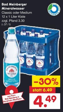 Mineralwasser bei Netto Marken-Discount in Paderborn Mineralwasser im Angebot bei Netto Marken-Discount Paderborn für 4,49 €