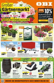 Aktueller OBI Baumärkte Prospekt in Günthersleben-Wechmar und Umgebung, "GROSSER GÄRTNERMARKT" mit 4 Seiten, 18.04.2026 - 25.04.2026