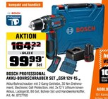 Aktuelle Bohrmaschine Angebote bei OBI in Remscheid Aktuelles Professional Akku-Bohrschrauber Set „GSR 12V-15“ Angebot bei OBI in Remscheid ab 99,99 €