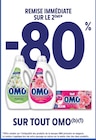 Intermarché Ploemeur - Promo -80% remise immédiate sur le 2ème sur tout Omo Promo -80% remise immédiate sur le 2ème sur tout Omo à dans le catalogue Intermarché à Ploemeur