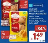 Unsere Goldstücke 6 Dinkel-Brötchen im ALDI SÜD Prospekt Unsere Goldstücke 6 Dinkel-Brötchen von Conditorei Coppenrath & Wiese im aktuellen ALDI SÜD Prospekt für 1,49 €