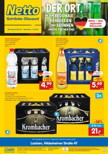 Krombacher im Netto Marken-Discount Prospekt "DER ORT, AN DEM DIE AUSWAHL KEINE GRENZEN KENNT." mit 2 Seiten (Laatzen)
